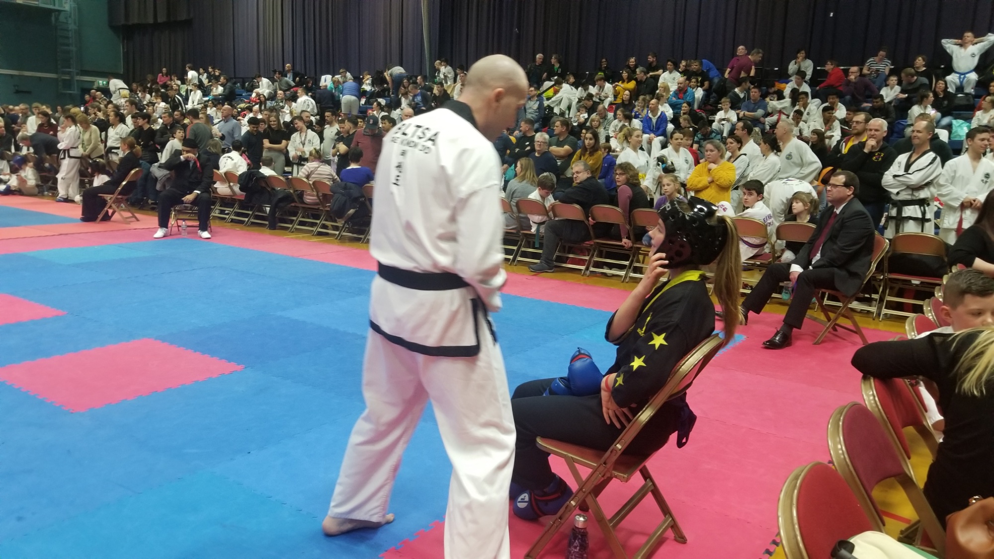 Anna at the Taekwondo competition