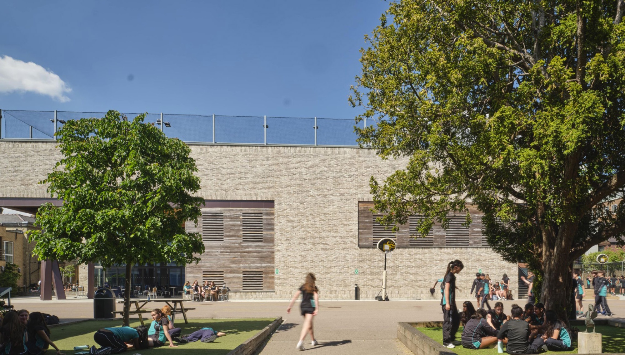 Student studying in classroom